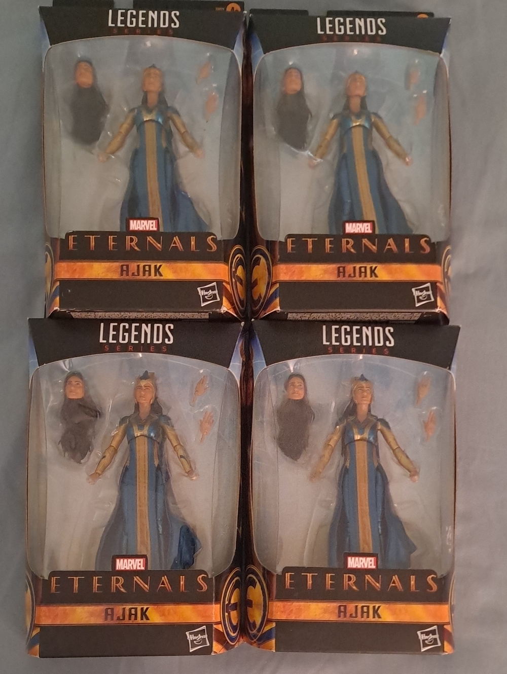 4 Marvel Legends Series Eternals Ajak Action Figures - Blue & Gold
